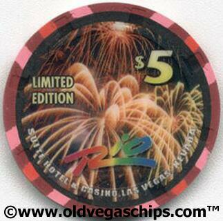 Las Vegas Rio Happy New Year 2003 $5 Casino Chip