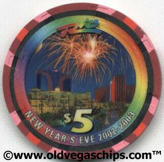 Rio Happy New Year 2003 $5 Casino Chip