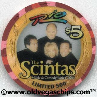 Rio Casino The Scintas 2002 $5 Casino Chip