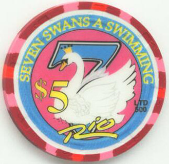 Las Vegas Rio Hotel Christmas 2003 $5 Casino Chip
