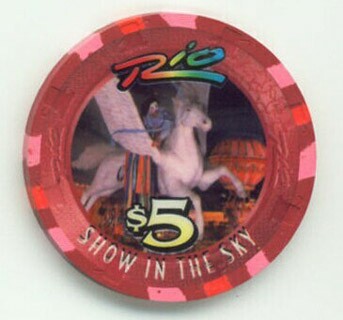 Las Vegas Rio Show in the Sky 2002 $5 Casino Chip