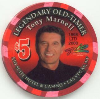 Las Vegas Rio Hotel Tony Marnell $5 Casino Chip