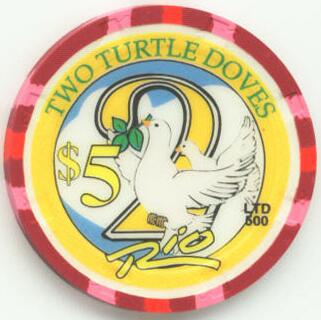 Rio Hotel Christmas 2003 $5 Casino Chip