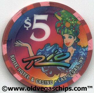 Las Vegas Rio Casino VooDoo Lounge 2002 $5 Casino Chip
