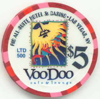 Las Vegas Rio Hotel VooDoo Lounge 2003 $5 Casino Chip