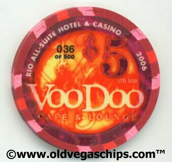 Rio Hotel VooDoo Lounge 2006 $5 Casino Chip