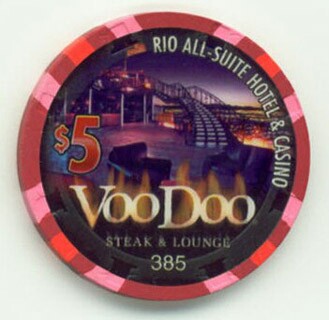 Rio Hotel VooDoo Steak & Lounge 2008 $5 Casino Chip