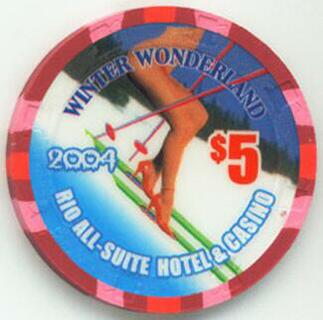 Rio Winter Wonderland 2004 $5 Casino Chip