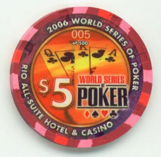 Las Vegas Rio Hotel World Series of Poker 2006 $5 Casino Chip
