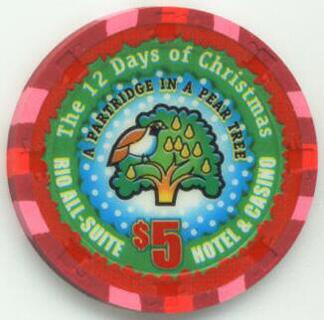 Rio 12 Days of Christmas 2004 $5 Casino Chip Set