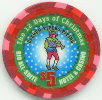 Rio 12 Days of Christmas 2004 $5 Casino Chip Set