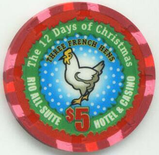 Rio 12 Days of Christmas 2004 $5 Casino Chip Set