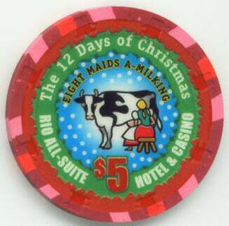 Rio 12 Days of Christmas 2004 $5 Casino Chip Set