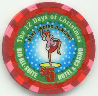 Rio 12 Days of Christmas 2004 $5 Casino Chip Set