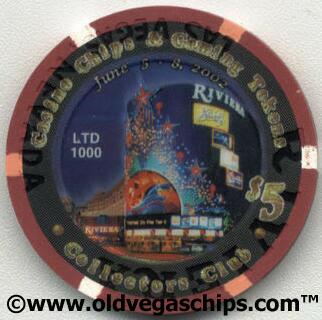 Las Vegas Riviera 10th CC&GTCC Convention $5 Casino Chip