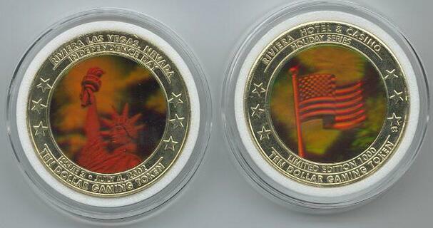 Riviera 4th of July $10 Hologram Token