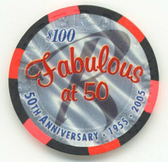 Las Vegas Riviera 50th Anniversary Showgirls $100 Casino Chip