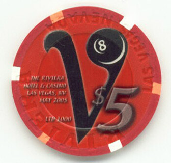 Las Vegas Riviera VNEA 25th Anniversary $5 Casino Chip
