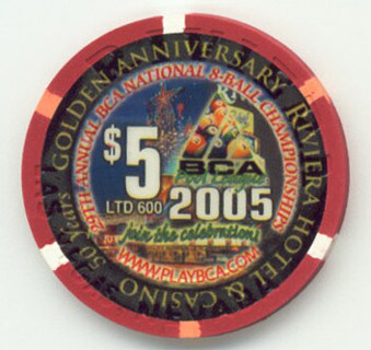 Riviera BCA Centennial Celebration $5 Casino Chip