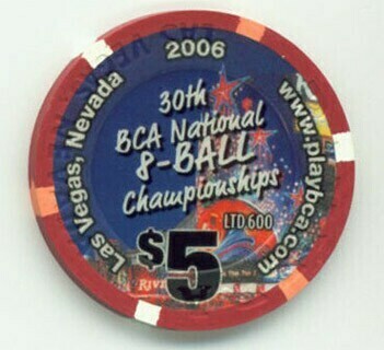Riviera BCA 30th Anniversary 8 Ball Championship $5 Casino Chip