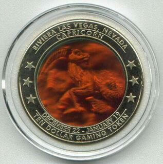 Riviera Capricorn $10 Hologram Token 