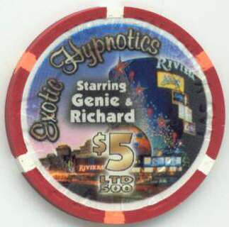 Riviera Exotic Hypnotics 2004 $5 Casino Chip