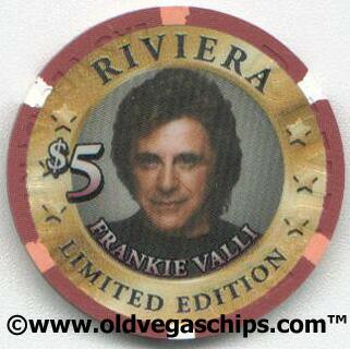 Riviera Frankie Valli New Year's Eve $5 Casino Chip