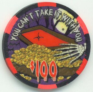 Las Vegas Riviera Halloween 2002 $100 Casino Chip