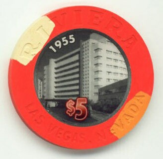 Riviera 1955 - 2008 $5 Casino Chip
