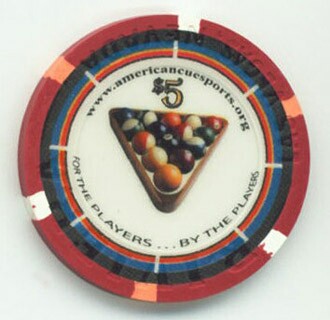 Las Vegas Riviera American Cue Sports 8-Ball $5 Casino Chip 