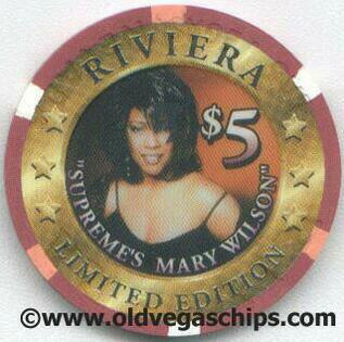 Las Vegas Riviera Mary Wilson $5 Casino Chip