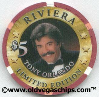 Riviera Tony Orlando 2001 $5 Casino Chip