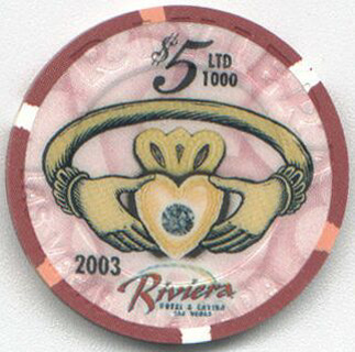 Riviera We Tied the Knot in 2003 $5 Chip 