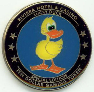 Riviera Lucky Duck 2004 $10 Painted Gaming Token 