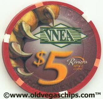Riviera VNEA Pool Tournament 2003 $5 Casino Chip
