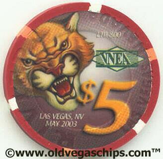 Riviera VNEA Pool Tournament 2003 $5 Casino Chip