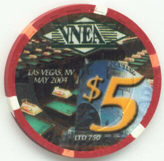 Riviera VNEA Pool Tournament 2004 $5 Casino Chip