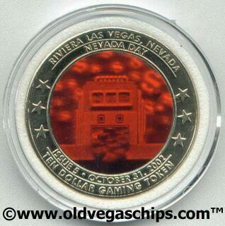 Riviera Nevada Day $10 Hologram Token 