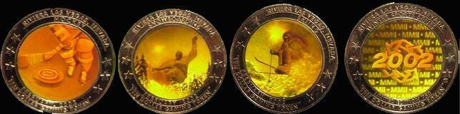 Las Vegas Riviera Olympics $10 Hologram Token Set
