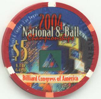 Riviera BCA 8 Ball Championship 2004 $5 Casino Chip