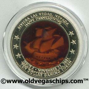 Riviera Thanksgiving 2001 $10 Hologram Token