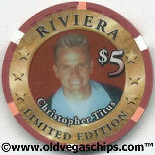 Las Vegas Riviera Christopher Titus 2002 $5 Casino Chip