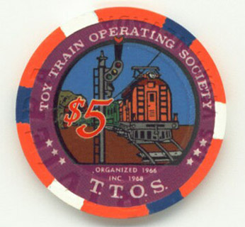 Riviera Toy Train $5 Casino Chip 