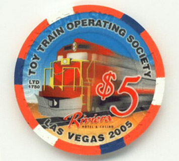 Riviera Lionel Toy Train $5 Casino Chip