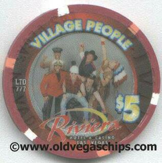 Riviera Village People 2001 $5 Casino Chip