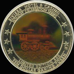 Las Vegas Riviera Christmas 2001 $10 Hologram Token