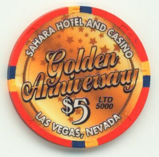 Sahara 50th Golden Anniversary $5 Casino Chip