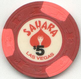 Las Vegas Sahara Hotel Genie $5 Casino Chip