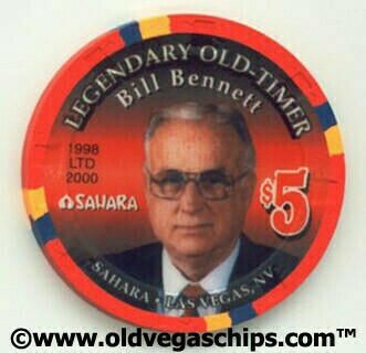 Sahara Hotel Bill Bennett $5 Casino Chip