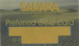 Sahara Casino Gold Slot Club Card